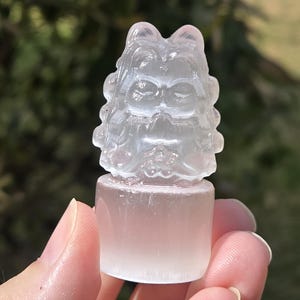 Nine Tail Fox Crystal, Selenite Nine Tail Fox Girl