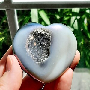 Druzy Agate Heart, Aura Crystal Heart