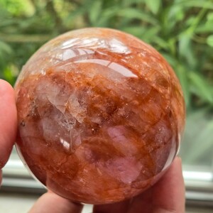 Fire Quartz Crystal Sphere | Hematoid Crystal