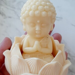 Tagua Nut Fruit Carving | Buddha Carving | Crystal Buddha and Lotus