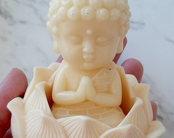 Tagua Nut Buddha and Lotus Set