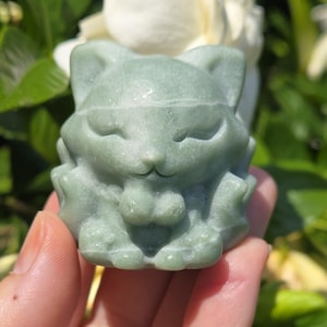 Jade Nine Tail Fox Crystal