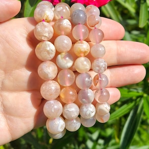 Flower Agate Bracelet | Flower Agate Crystal | Flower Agate Stone | Crystal Bracelet