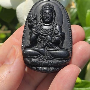 Buddha Crystal, Obsidian Buddha Carving