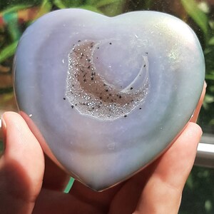 Druzy Agate Heart, Aura Crystal Heart