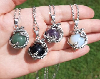 Crystal Dragon Necklace