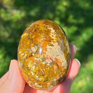 Ocean Jasper Palmstone, OJ Palmstone, Ocean Jasper Crystal Palm, Ocean Jasper