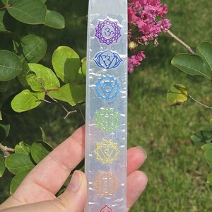 Chakra Selenite Stick