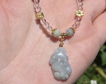 Jadeite Pixiu Crystal Necklace