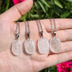 Necklace, Clear Quartz Crystal Necklace