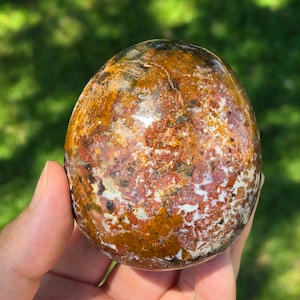 Ocean Jasper Palmstone, OJ Palmstone, Ocean Jasper Crystal Palm, Ocean Jasper