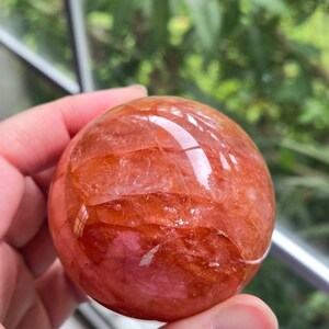 Fire Quartz Crystal Sphere | Hematoid Crystal