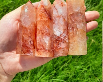 Fire Quartz Crystal Tower, Sparkly Home Decor