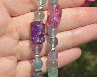 Fluorite Pixiu Crystal Bracelet