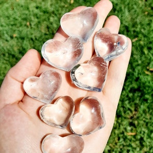 Clear Quartz Hearts | Crystal Hearts | Clear Quartz Crystal | Wedding Gift | Birthday Gift | Crystal Home Decor