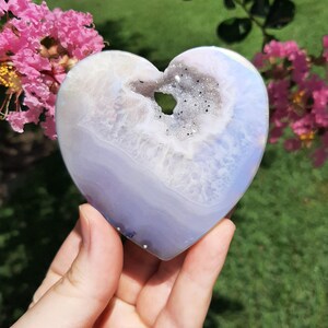Druzy Agate Heart, Aura Heart Crystal
