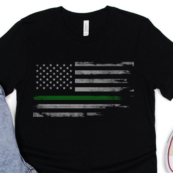 Green Military Shirt Etsy