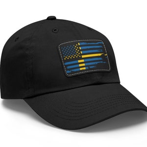 Swedish American Flag Hat, USA Sweden Flag Hat, Flag of Sweden American Baseball Cap, Swedish Heritage Hat, Proud Swedish Dad Hat