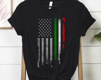 Italian American Distressed Flag Shirt, USA Italy Flag Tee, Italian Heritage American Flag Shirt, Proud Italian American Shirt, Italy Gift