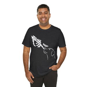 Skeleton Hand Dog Boop T-Shirt, Skeleton Hand Booping Dog Shirt, Spooky Dog, Dog Mom Halloween, Funny Halloween Tee, Easy Halloween Costume image 7