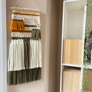 Efeu - Handgewebter Wandbehang | Fibre Art Wandteppich für gemütliches Wohndekor