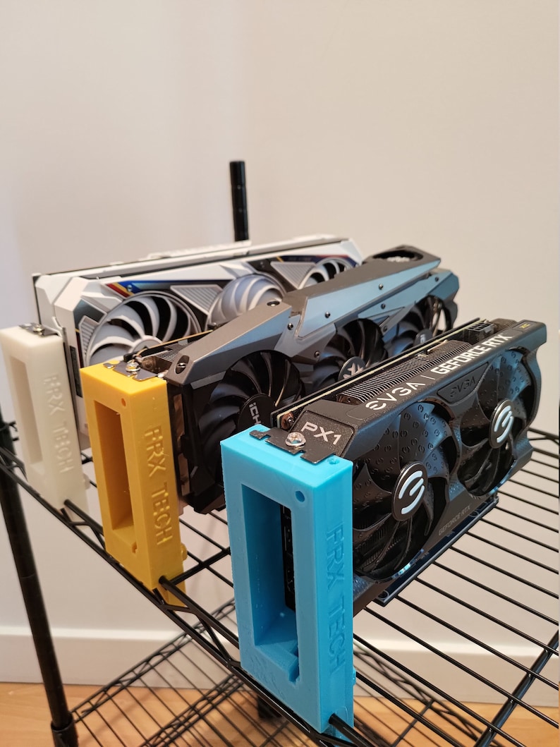 GPU Hanger / Stand / Mount for Wire Rack Shelves Mining Rig With Hole ...