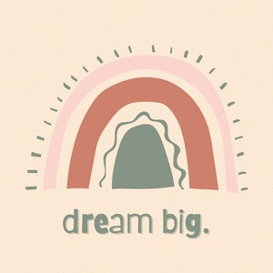 Dream Big Rainbow - Descarga digital de arte de pared