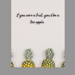 Digitales Wandbild Dekor Niedliches Wortspiel - feiner Apfel