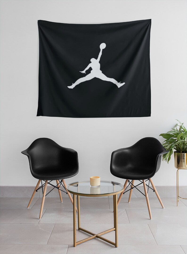 Michael Jordan Tapestry NBA Fan Home Decor Air Jordan Series Etsy