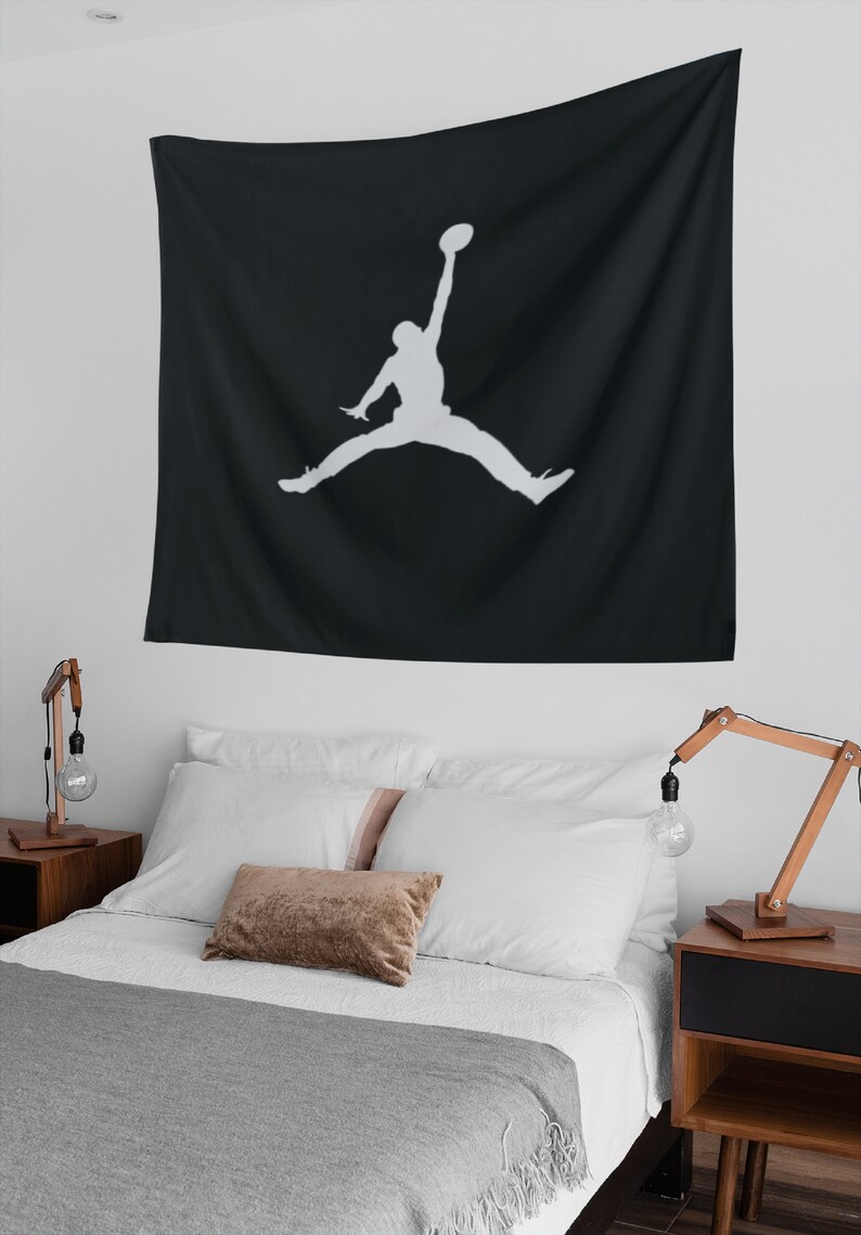 Michael Jordan Tapestry NBA Fan Home Decor Air Jordan Series Etsy
