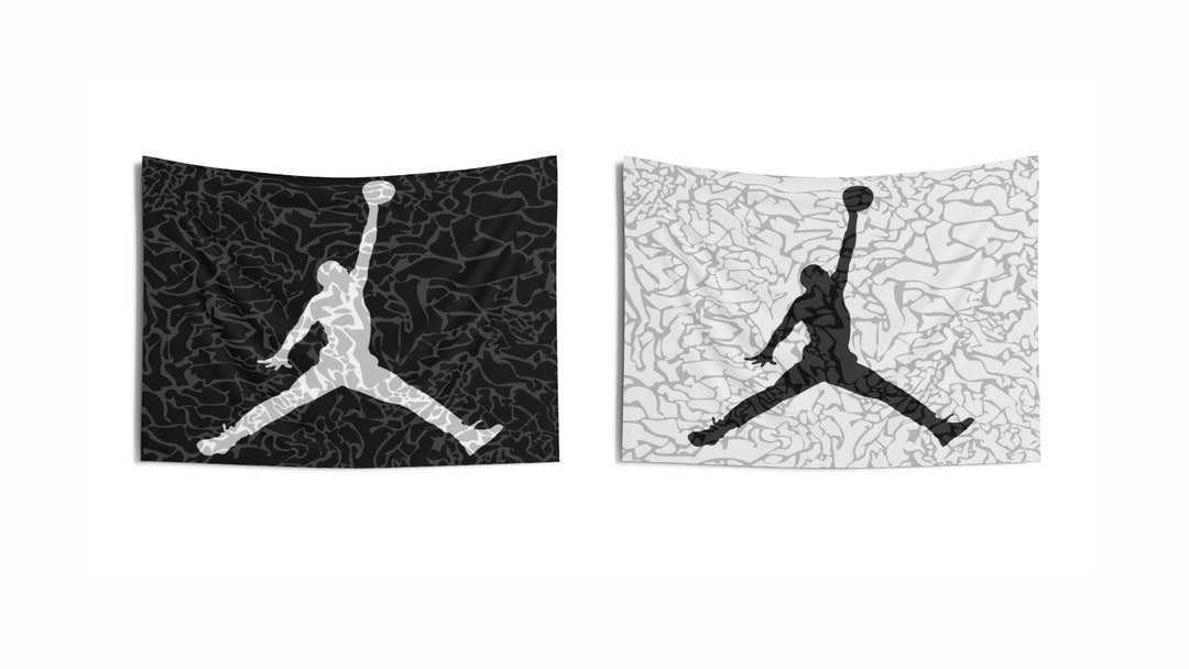 Michael Jordan Tapestry NBA Fan Home Decor Air Jordan Series Etsy
