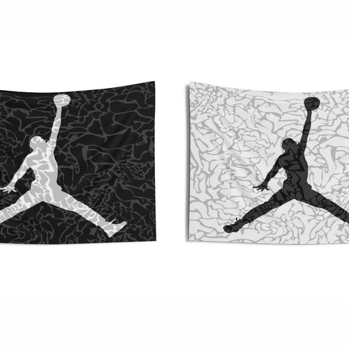 Michael Jordan Tapestry NBA Fan Home Decor Air Jordan Series - Etsy
