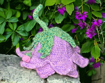 Crochet 3D Flower Fairy Hat