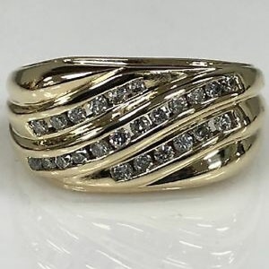 Men's 14K White Gold Fn Original 925 Sterling Silver Round Diamond 0.40Ct Engagement Wedding Pinky Band Ring