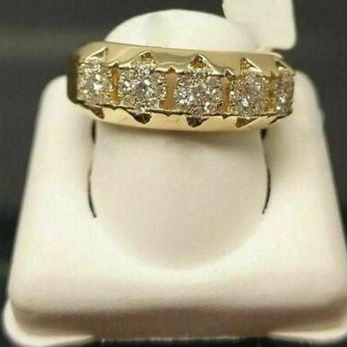 1.25ct Round Cut Diamond Men's Engagement Wedding Band - Etsy