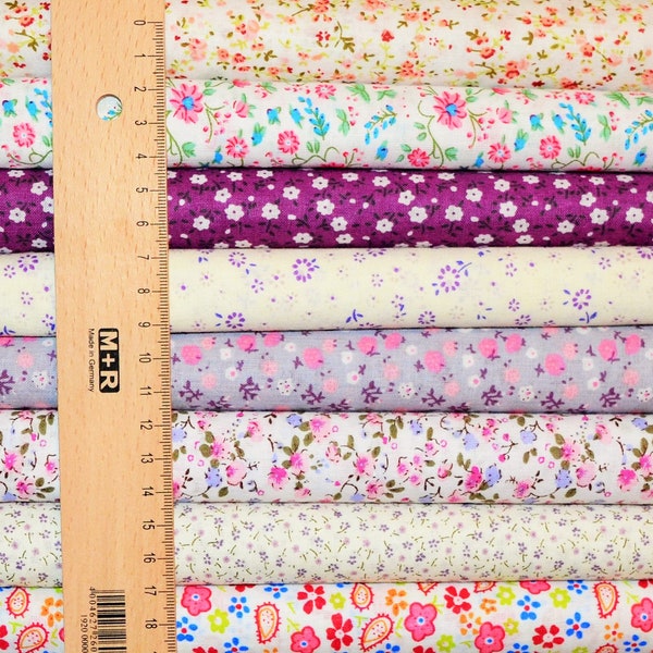 3. Stoffpakete. 8er Stoffpakete . 50x50 Baumwollstoff Patchwork Kinderstoff Stoffreste Patchworkset Tessuti in cotone Puuvillakankaat