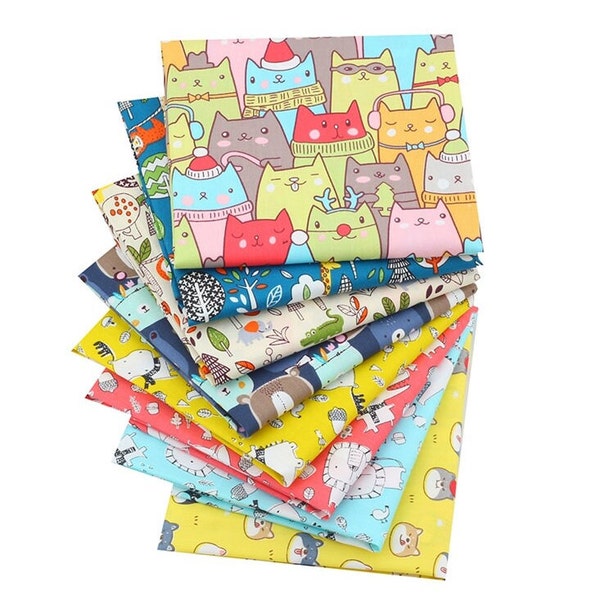 5. Stoffpakete . 50x40 bedruckte Baumwollstoffe Patchwork Kinderstoff Stoffreste Stoff Patchwork Fabrics Stoffzuschnitte Reststoffe Basteln