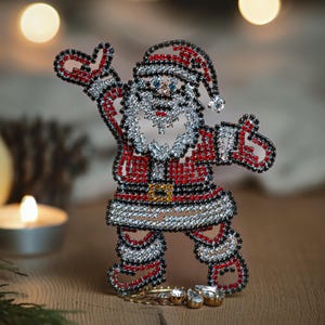 Rhinestone Santa Claus table top decoration, Santa Christmas decorations
