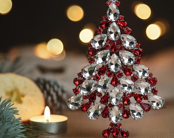 Albero Di Natale Glitterato A Specchio Oro H 30 In Poly | Decorazioni Natalizie - Foto 9