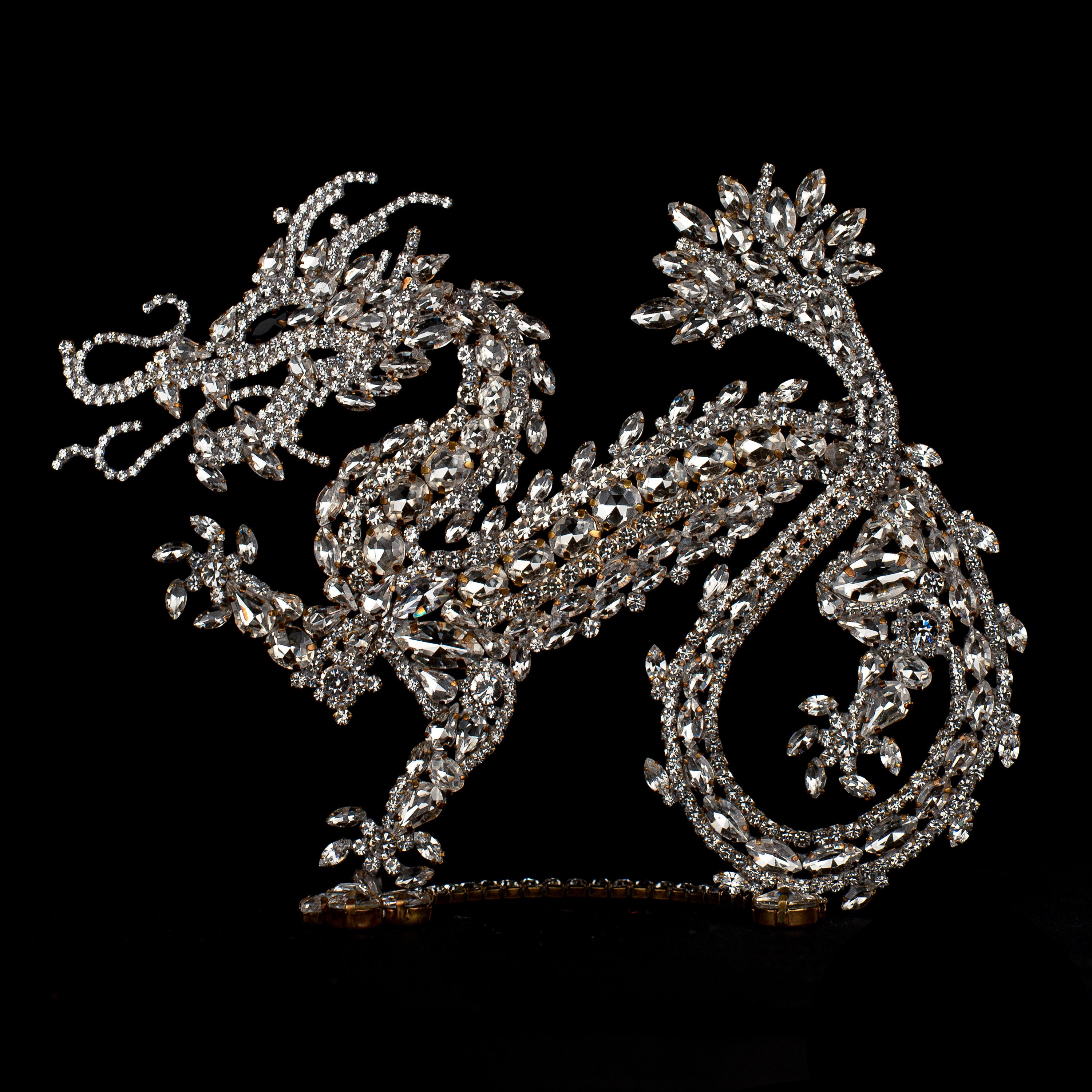 Chinese Dragon With Rhinestones (crystal) - Etsy