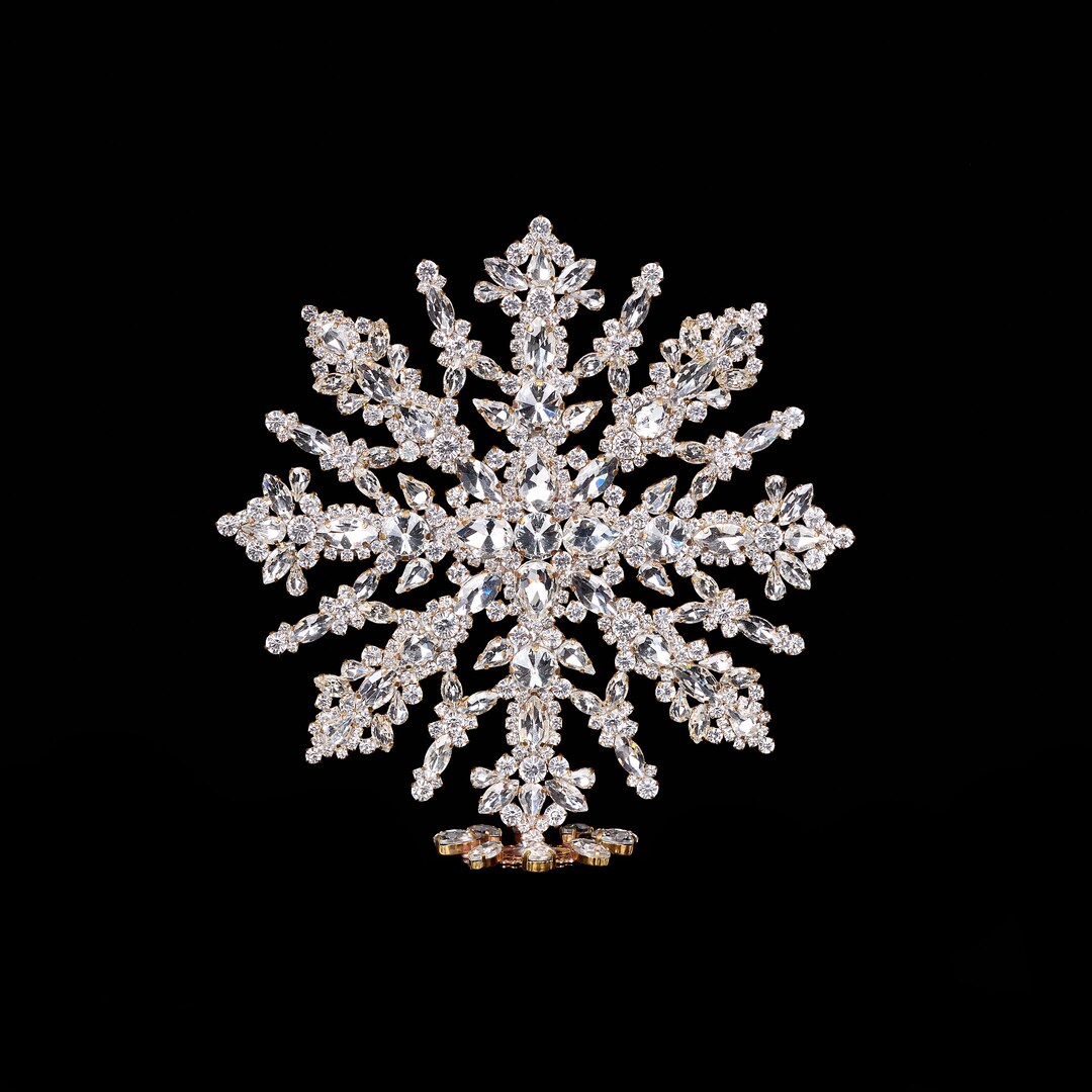 Starry Snowflake Decor crystal Clear, Handcrafted Christmas Decoration ...