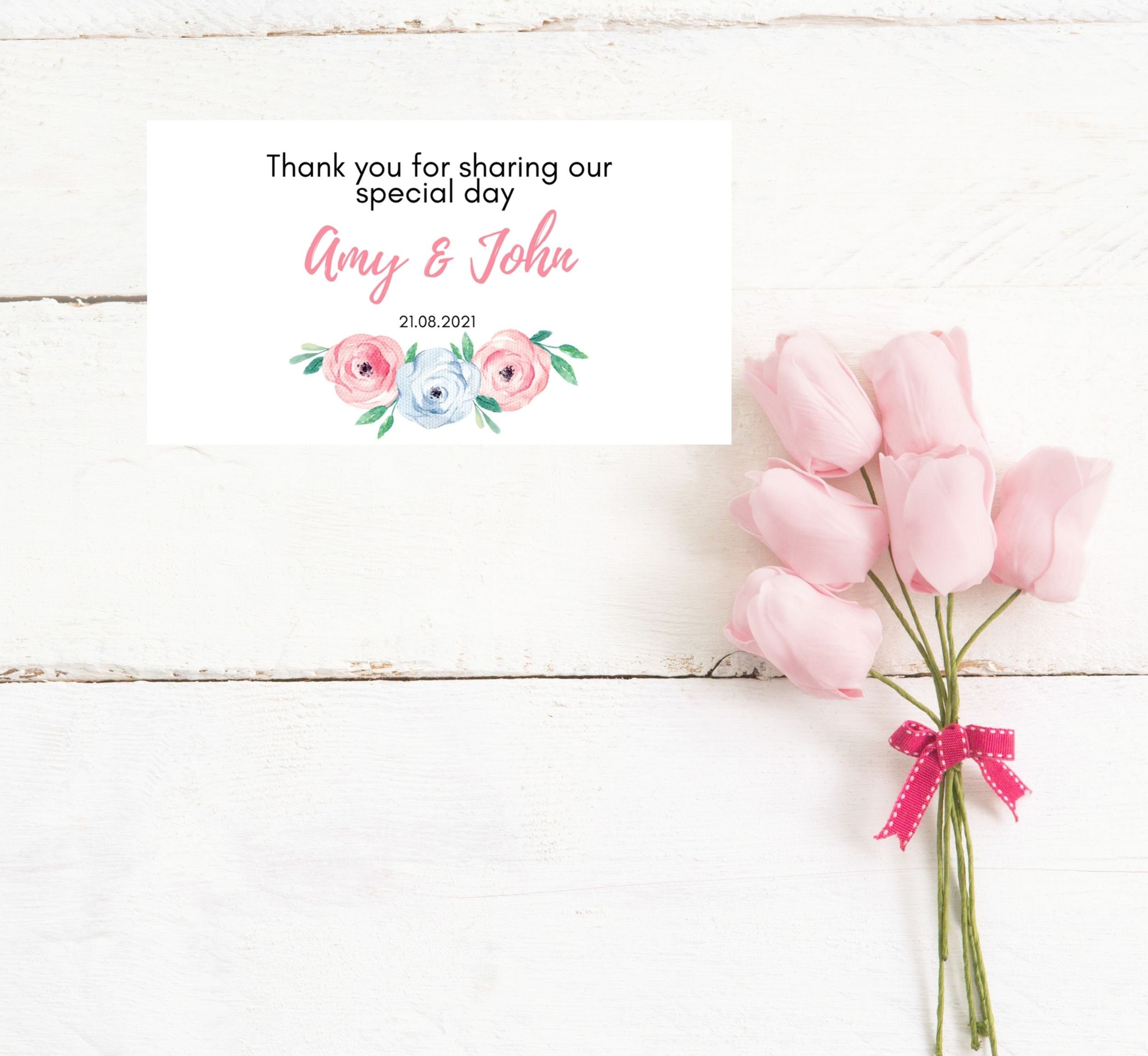 Wedding Favor Card Favor Card Wedding Favor Wedding Pink Etsy