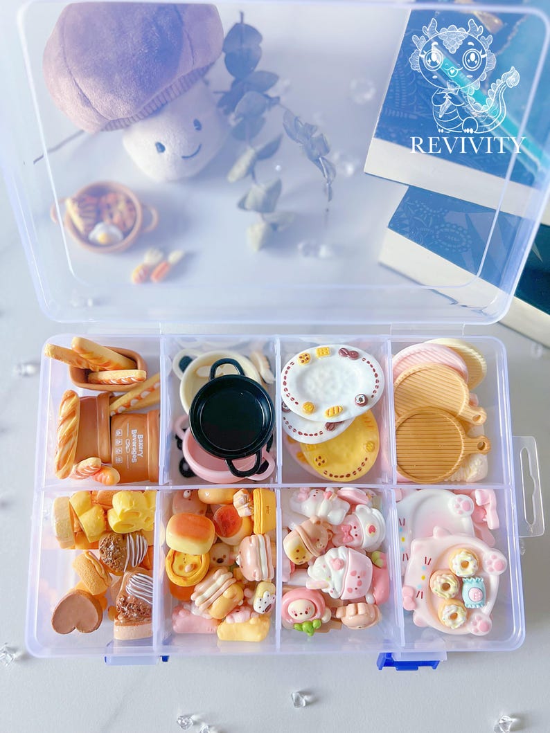 200-piece DIY Craft Charms With Box: Kawaii Pastel Bakery Resin Charms ...
