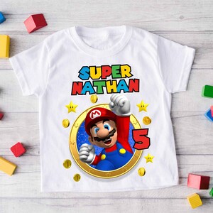 Super mario kart verjaardag shirt Super 