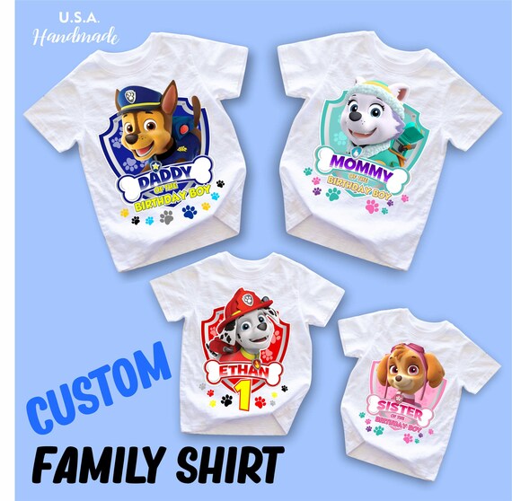 T Shirt Paw Patrol Theme Party 