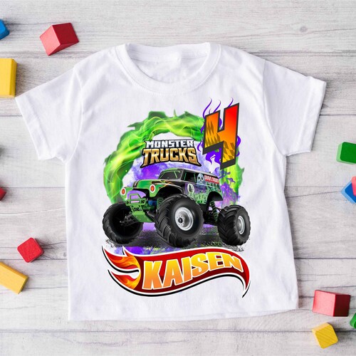 T Shirt Grave Monster Truck Theme Party 