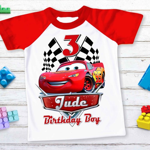 Cars Birthday T Shirt Lightning Mcqueen 