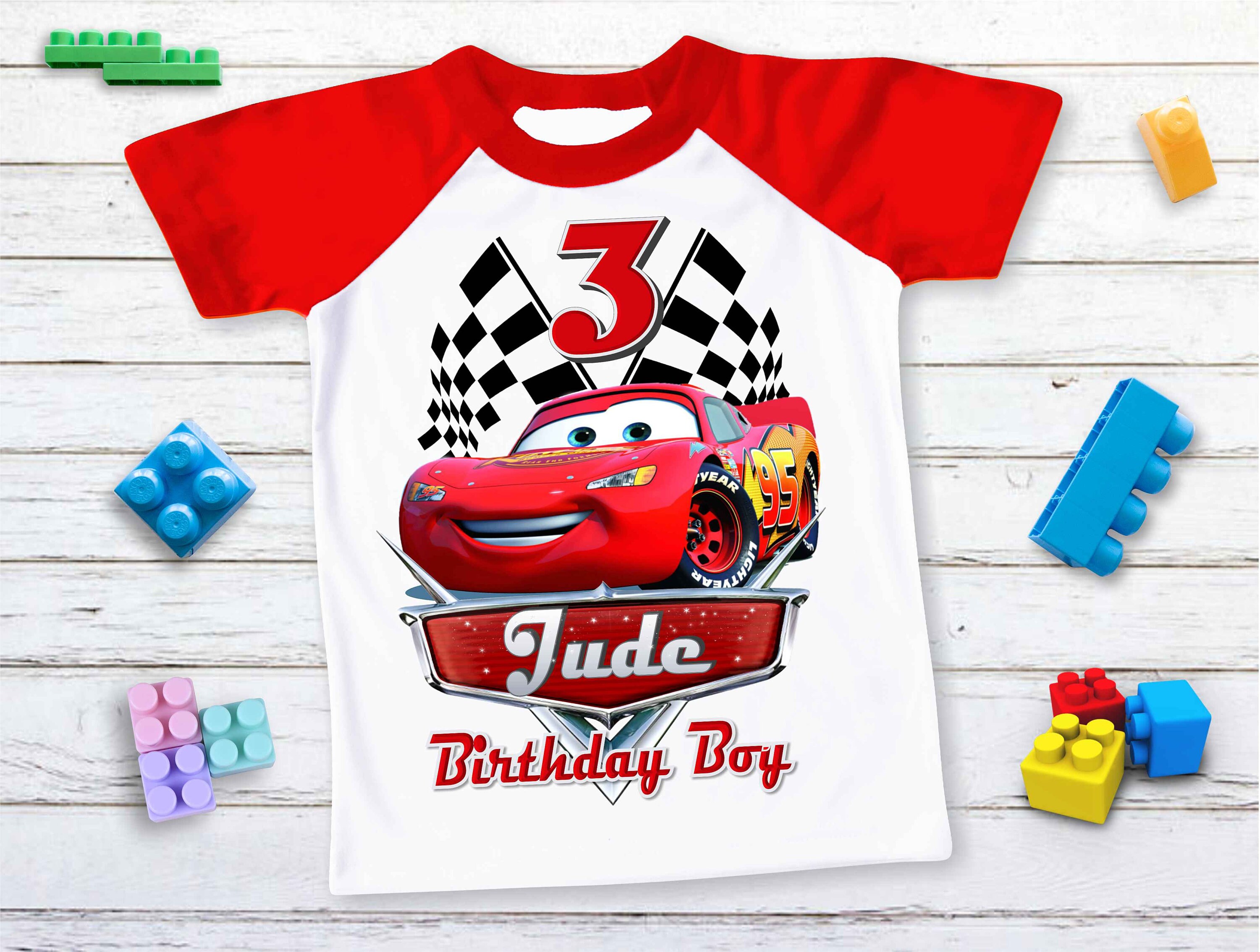 Cars Birthday T Shirt Lightning Mcqueen 