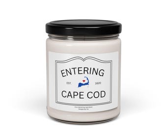 Entering Cape Cod Scented Candle, 9oz - Cute Cape Cod Gift for Cape Cod Lover. Aromatherapy Candles, Happiness, Cape Cod Memories Gift