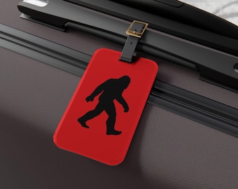 Bagagelabel met Bigfoot Sasquatch-motief | Opvallend en goed zichtbaar bagagelabel